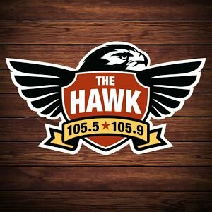 105.5 The Hawk Radio Logo
